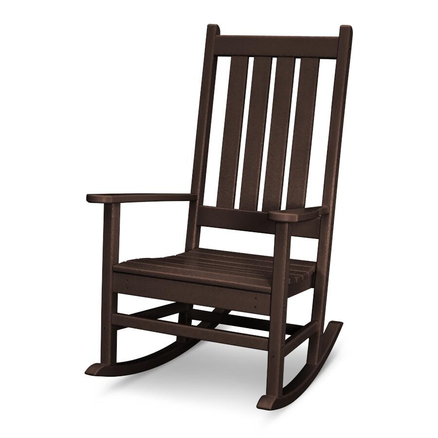 POLYWOOD Vineyard Porch Rocking Chair in Mahogany