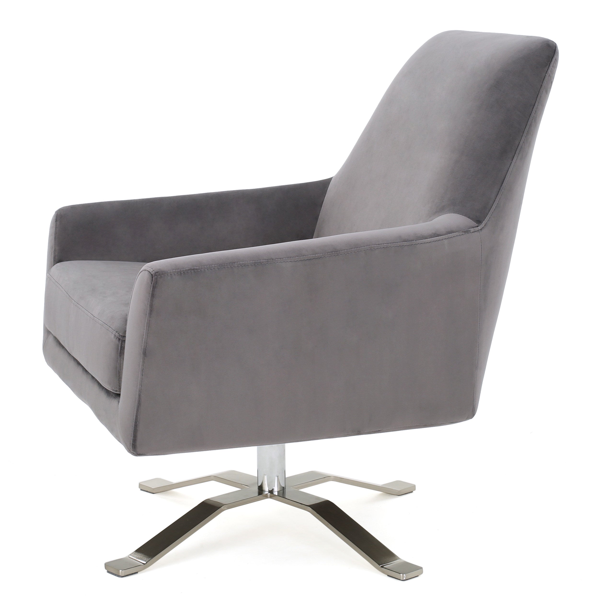 Aegis Modern Velvet Swivel Armchair