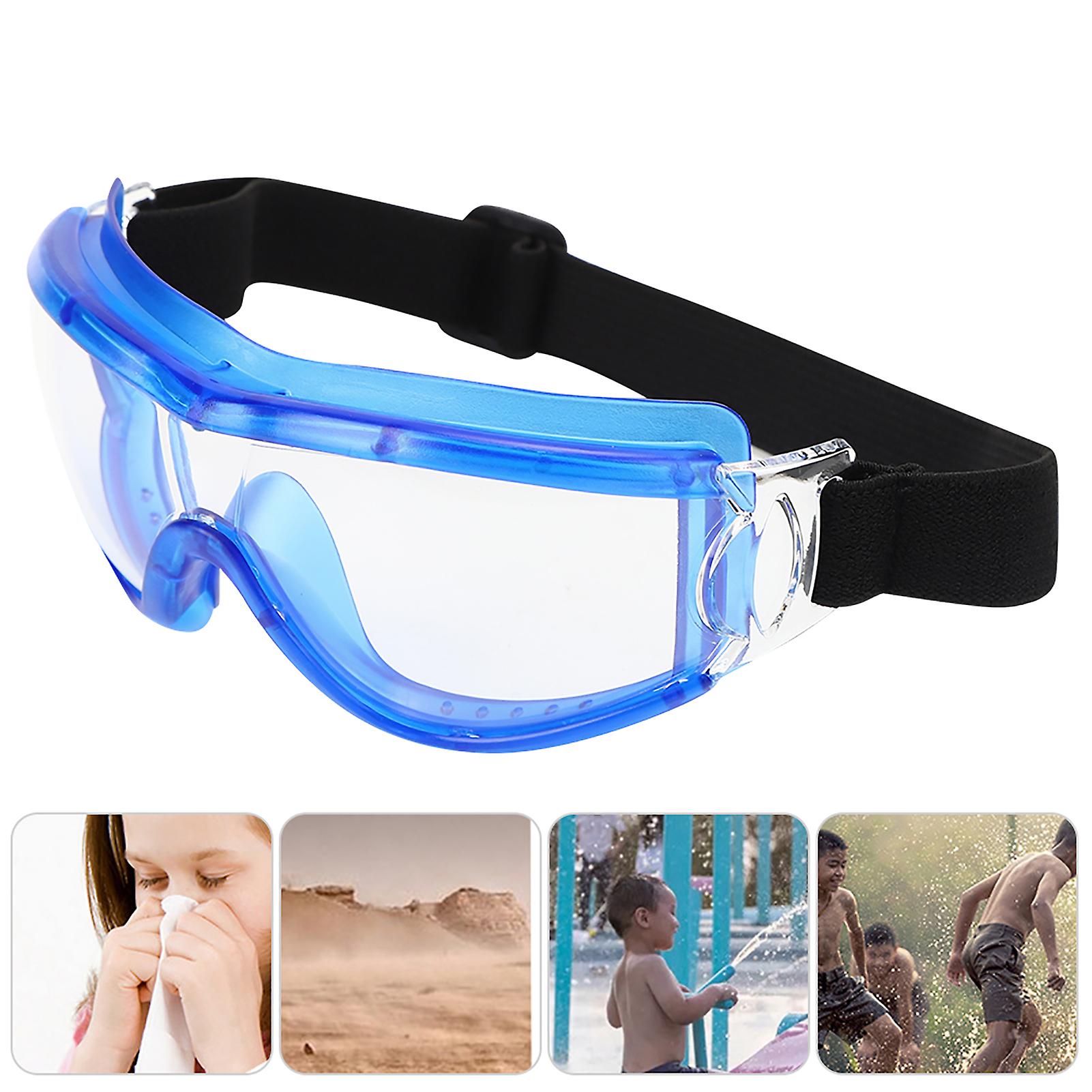 Children Safety Goggles Antispittle Kid Antifog Transparent Outdoor Protective Glasses(bleu )