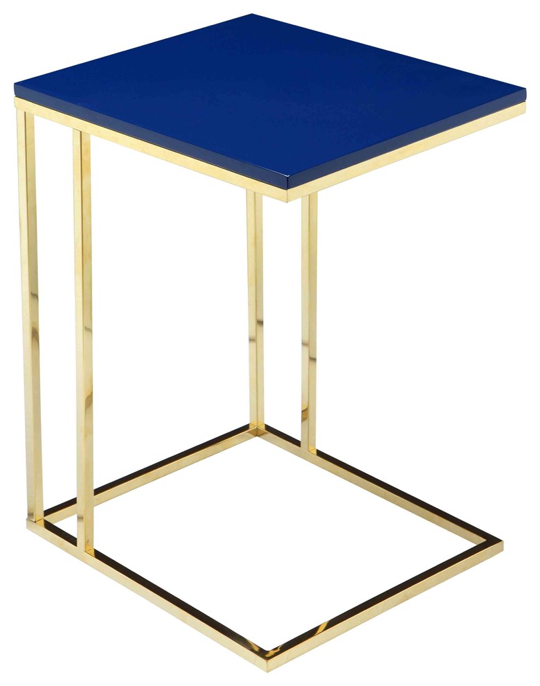 Gold Smash Tray Table   Contemporary   Side Tables And End Tables   by Pangea Home  Houzz