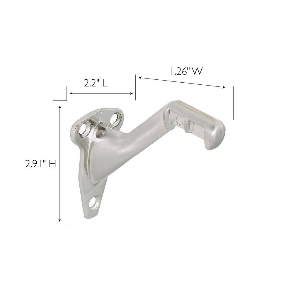 Design House Satin Nickel Standard Handrail Bracket (5-Pack) 182006