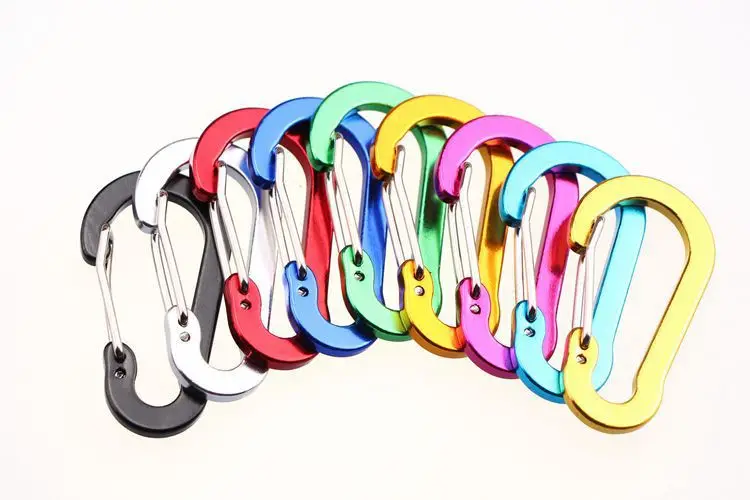 Mydays Outdoor Hot Sale Aluminum D Ring Carabiners Buckle Pack 7075 Aluminum 25 KN Camping Carabiner for Rock Climbing Hiking