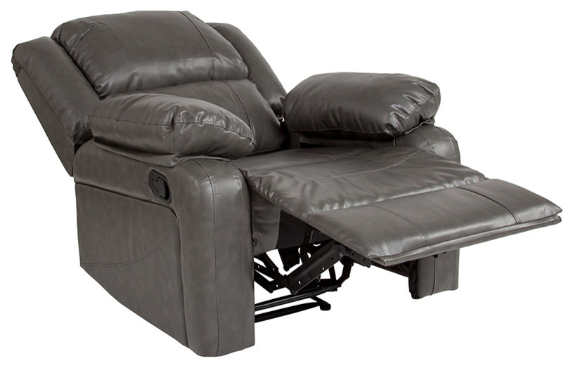 Harmony Series Gray Leather Recliner   Contemporary   Recliner Chairs   by First of a Kind USA Inc  Houzz