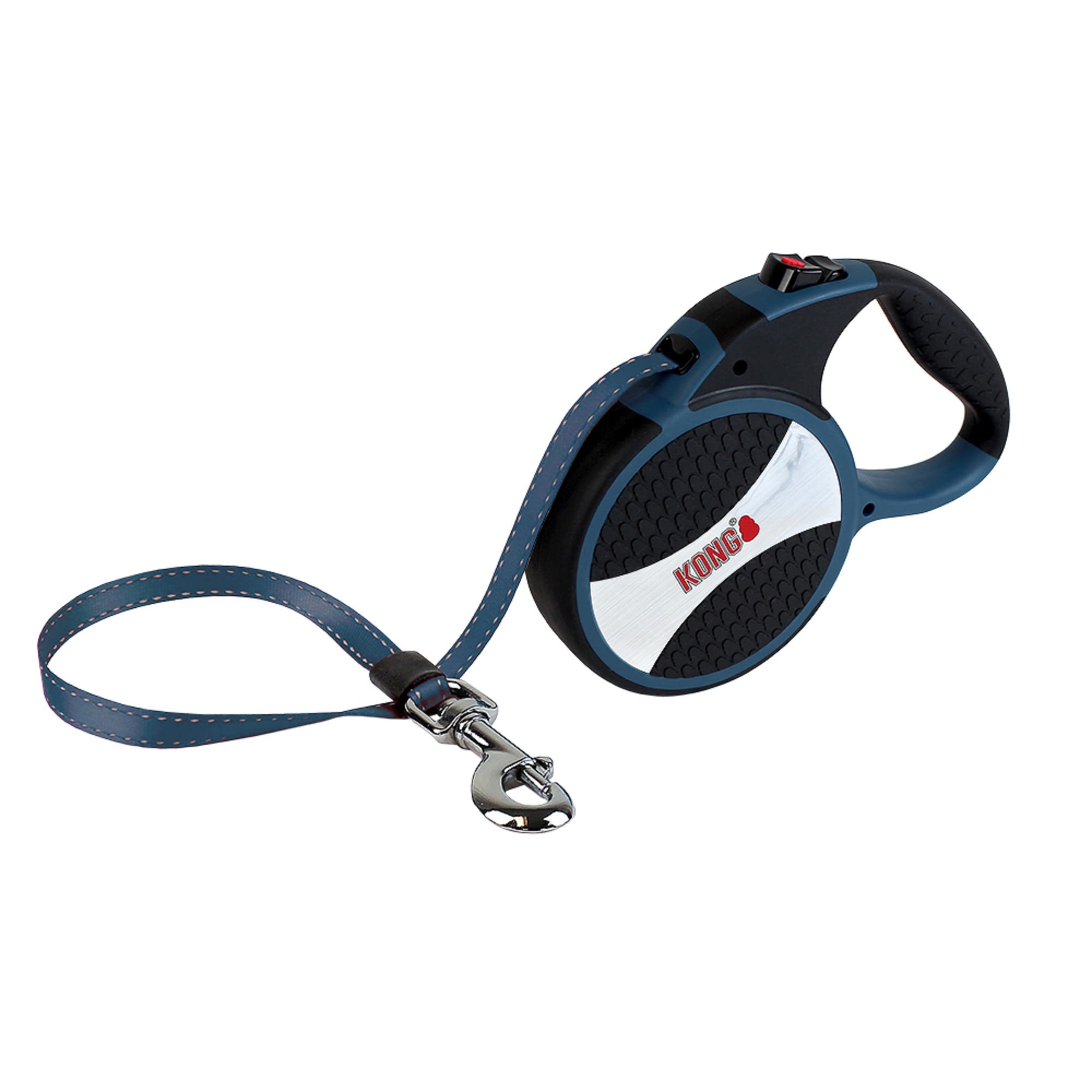 KONG Blue Explore Retractable Dog Leash for Dogs Up To 110 lbs.， 24 ft.