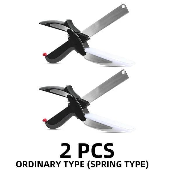 2-in-1 Knife and Built-in Cutting Board Food Chopper