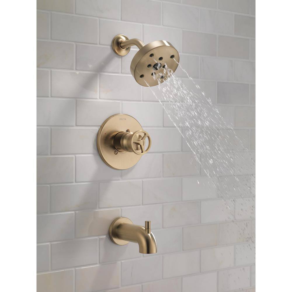 Delta Trinsic Single-Handle 1-Spray Tub and Shower Faucet in Champagne Bronze (Valve Included) FVS2-TR2601-CZ