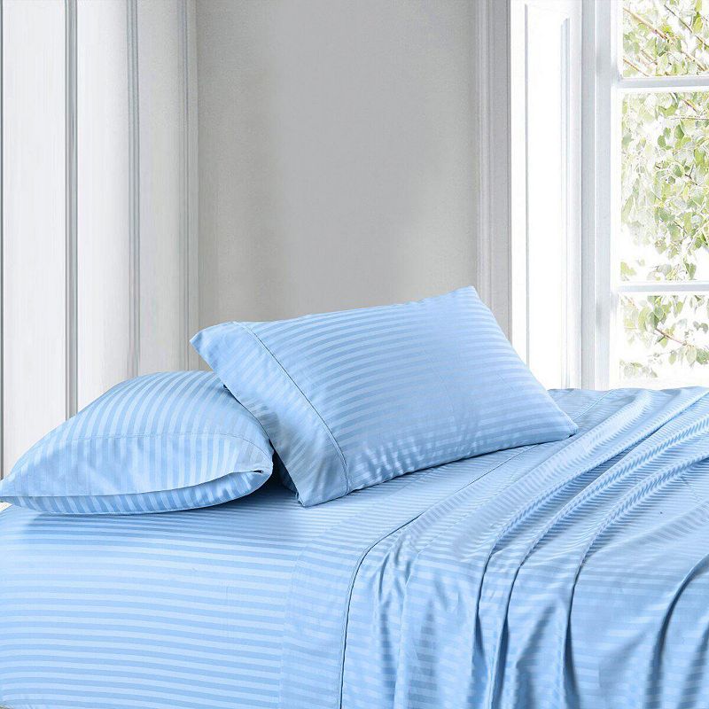 100% Cotton Sheet Set Striped 300 Thread Count