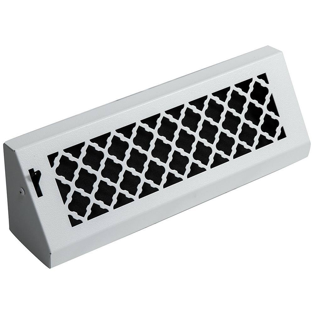 SteelCrest Tuscan 15 in. WhitePowder Coat Steel Baseboard Vent with Damper BTU15BBSWH