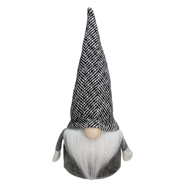 12 Gray and White Standing Gnome Tabletop Christmas Decoration