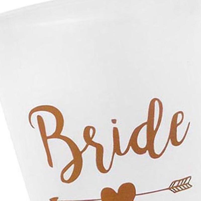 12pcs Team Bride Plastic Cup Hen Party Translucent Cups Set