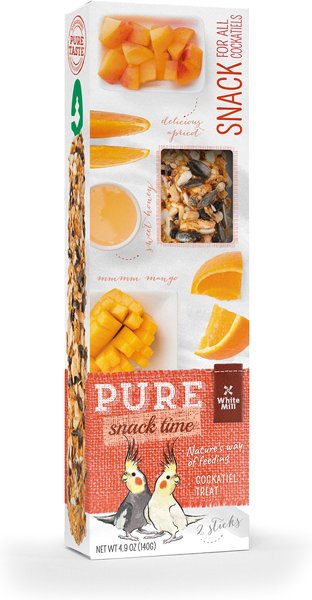 White Mill PURE Apricot Bird Treat Stick， 4.9-oz box