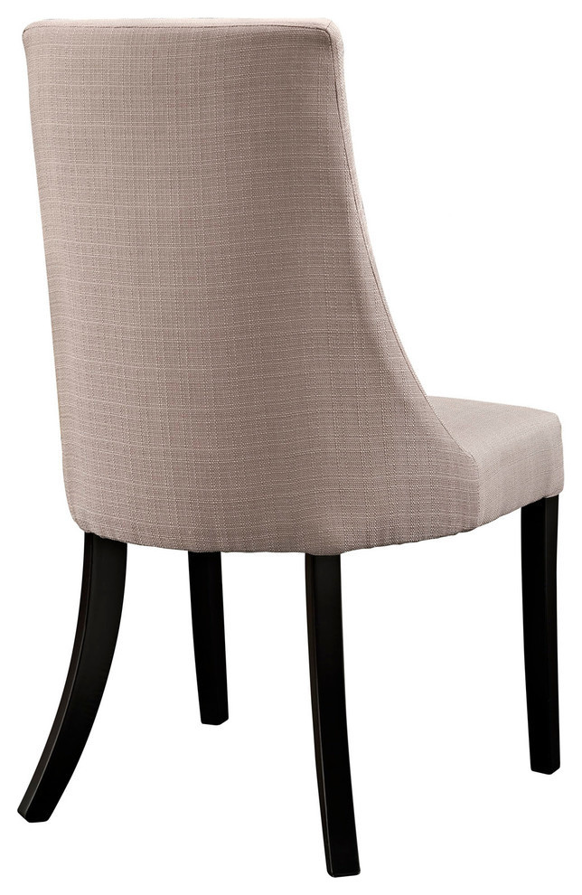 Modern Contemporary Kitchen Dining Side Chair Set of 2 Beige   Dining Chairs   by House Bound  Houzz