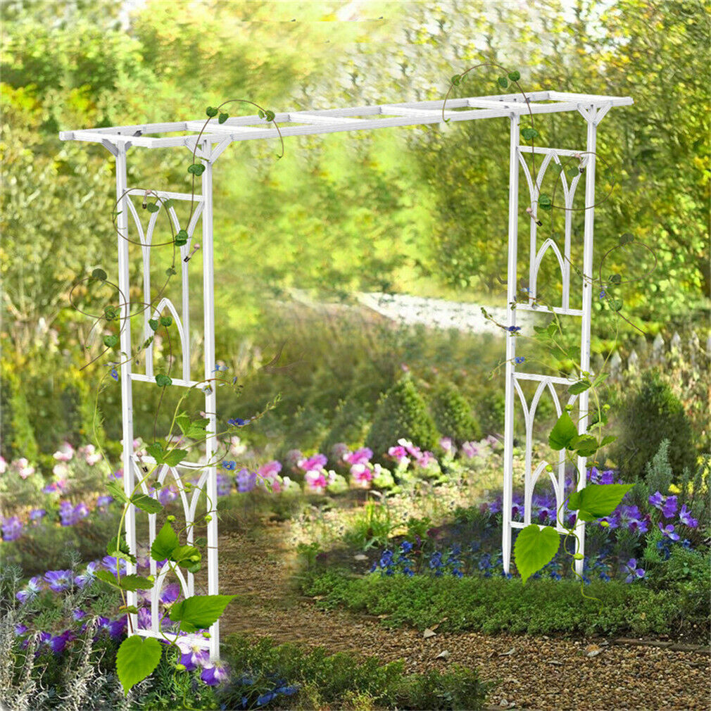 Garden Wedding Arch Outdoor Climbing Plants Trellis Patio Ornament Metal Archway