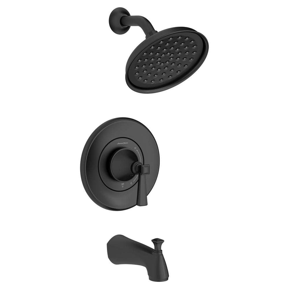 American Standard Rumson SingleHandle 1Spray Tub and Shower Faucet with 18 GPM in Matte Black