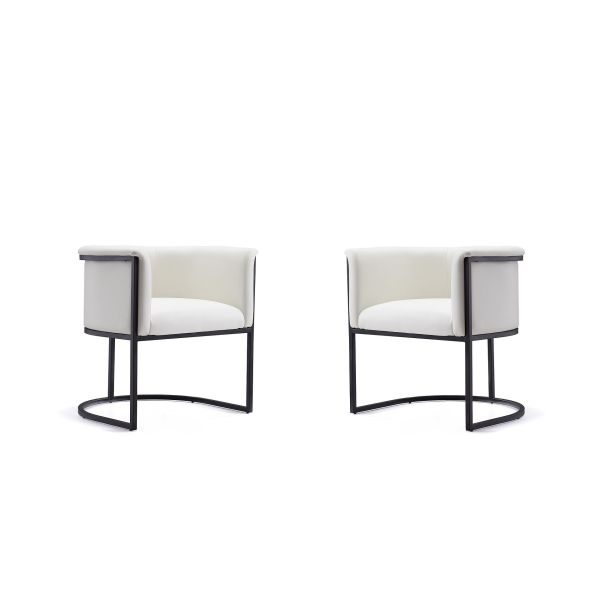 Bali Dining Chair in White and Black (Set of 2)