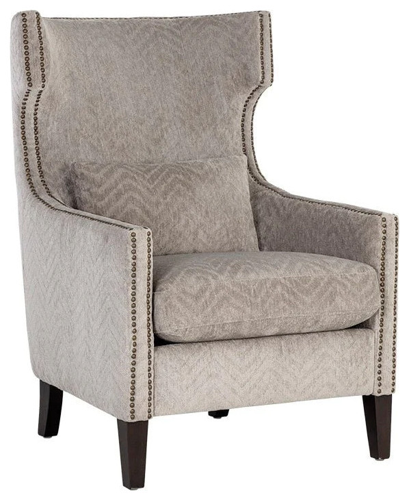 Hani Lounge Chair  Gallagher Dove   Transitional   Armchairs And Accent Chairs   by Peachtree Fine Furniture  Houzz