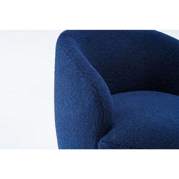 Teddy Fabric Swivel Accent Armchair