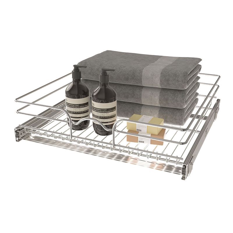 Rev-A-Shelf Kitchen Cabinet Pull Out Shelf Organizer， 21 x 20 In， 5WB1-2120CR-1