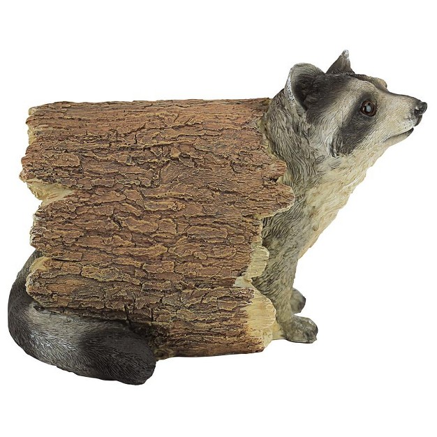 Design Toscano Bandit The Raccoon Statue Black