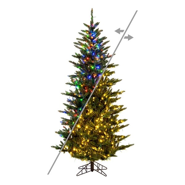 Vickerman 4.5' x 31 Natural Slim Fraser Fir Tree，3mm LED Color Changing Lights.