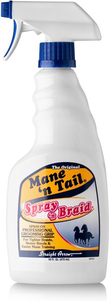 Mane 'n Tail Spray ‘n Braid Horse Spray， 16-oz bottle