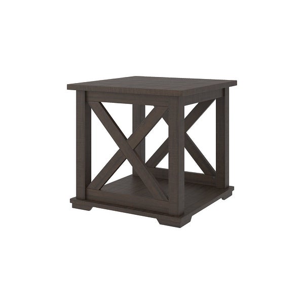 Camiburg Casual Square End Table， Antique Gray