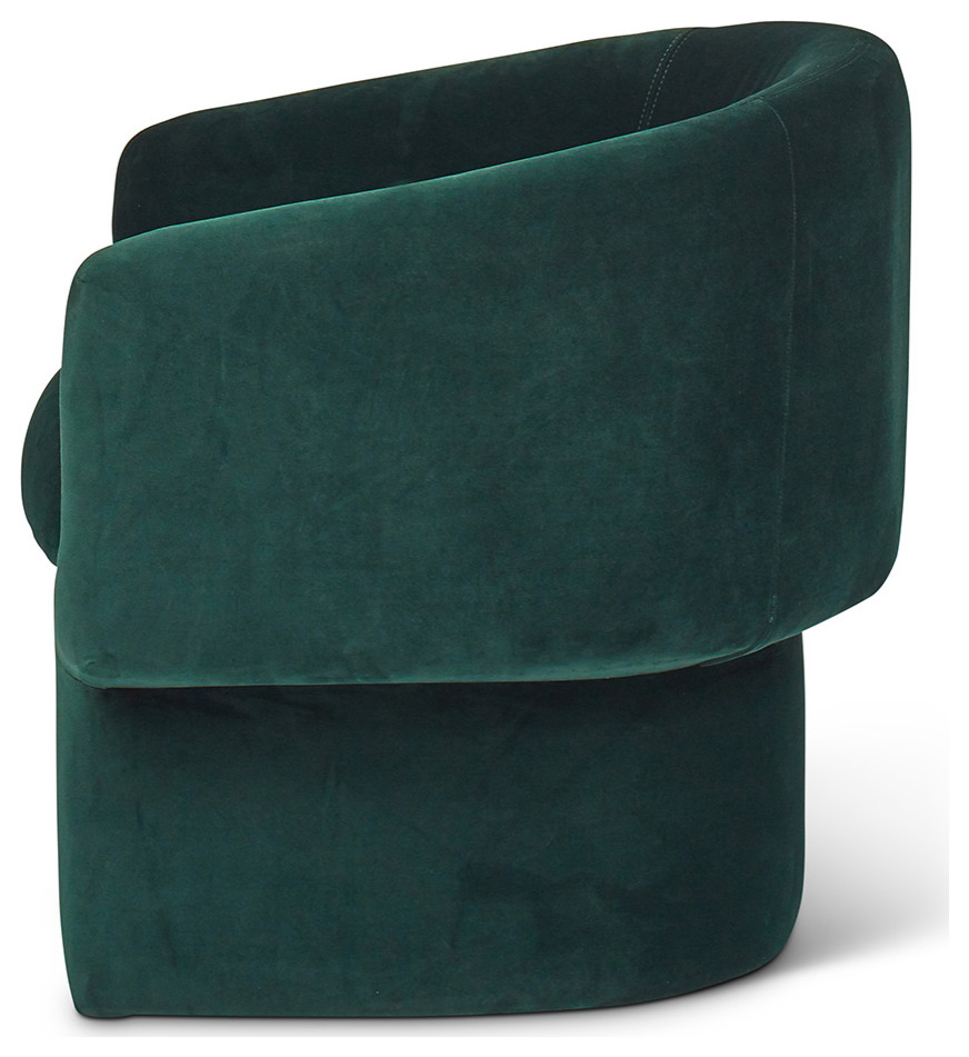 Giverny Accent Chair Dark Green   Midcentury   Armchairs And Accent Chairs   by Rustic Home Furniture Deco  Houzz