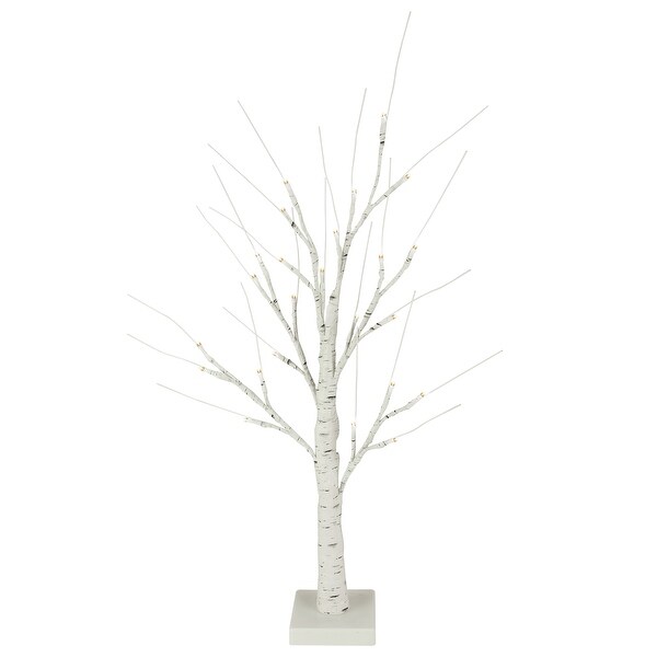 24 LED Lighted White Birch Christmas Twig Tree