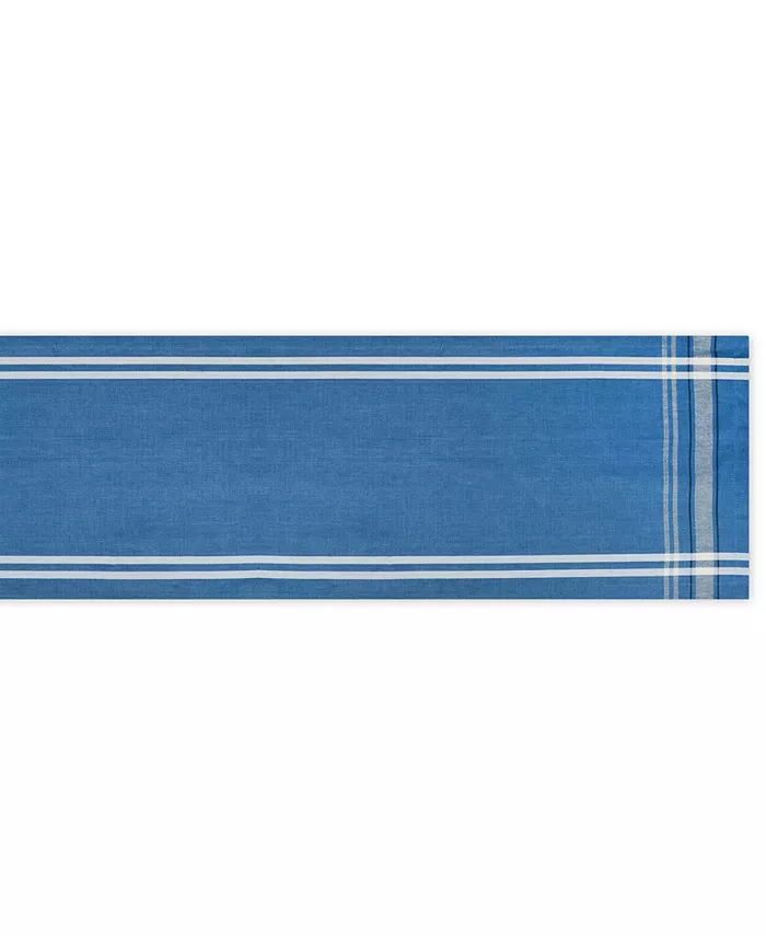 Design Imports Chambray French Stripe Table Runner 14 x 72