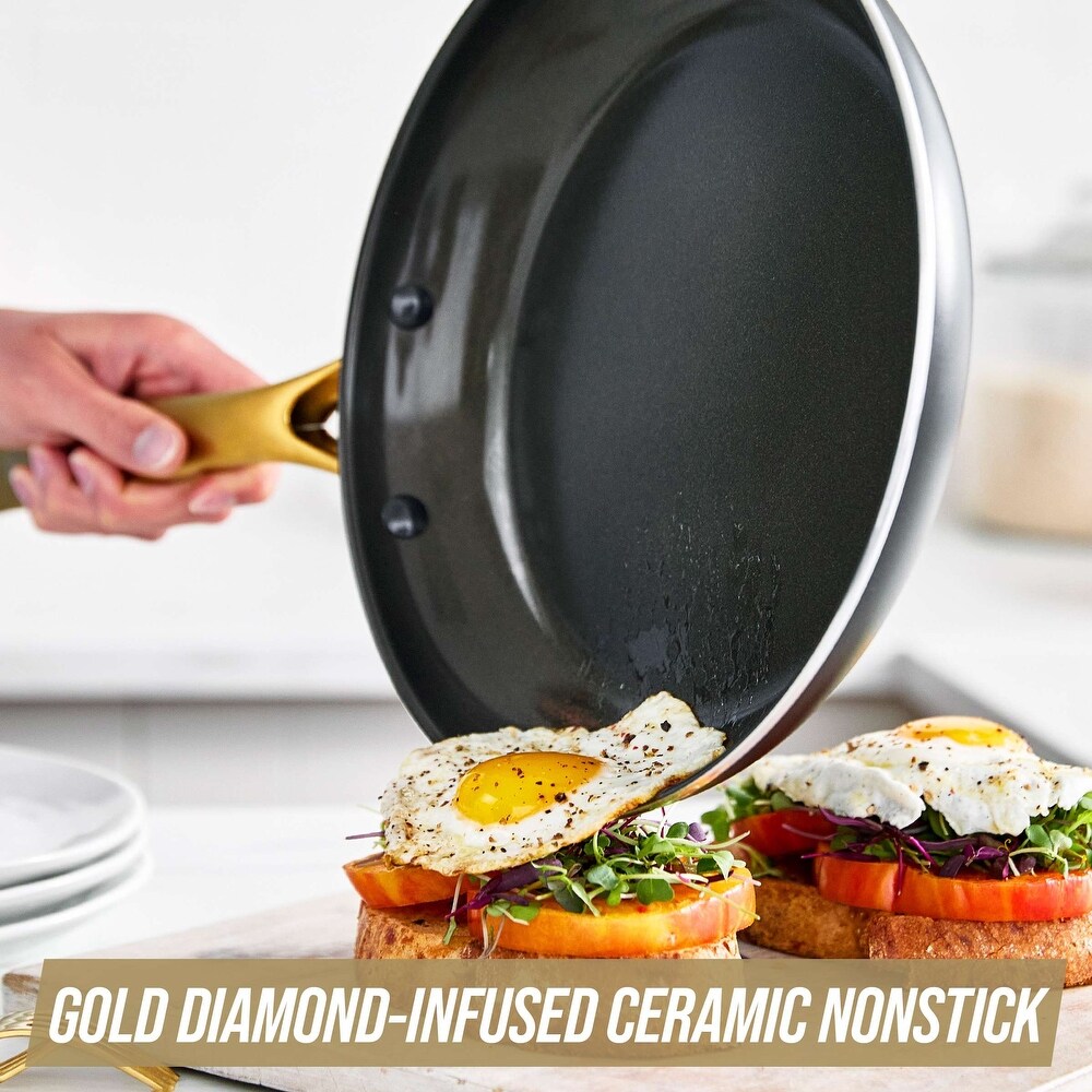 Blue Diamond Gold Edition Healthy Ceramic Nonstick 10\