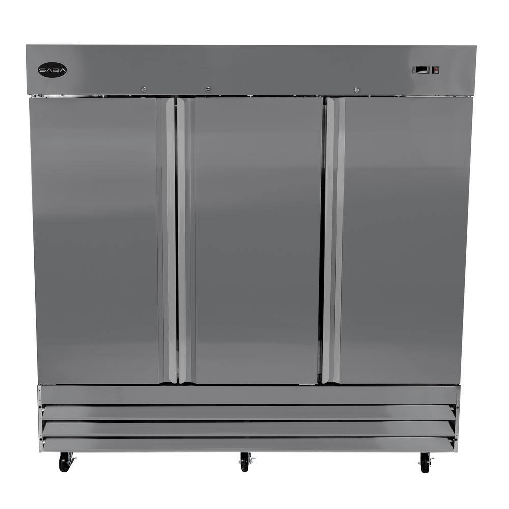 SABA 72 cu.ft. Frost Free Commercial Upright Freezer in Stainless Steel S-72FF