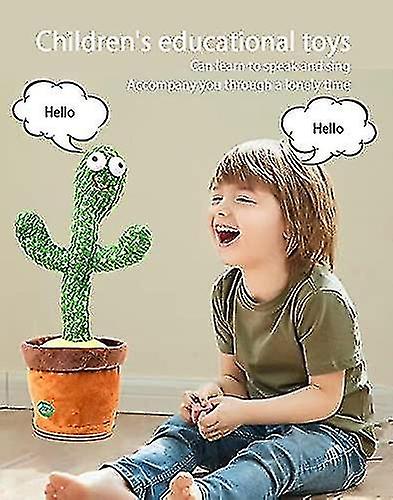 Sing Mimicking Talking Funny Dancing Electronic Shake Cactus Plush Toy Kids Gift