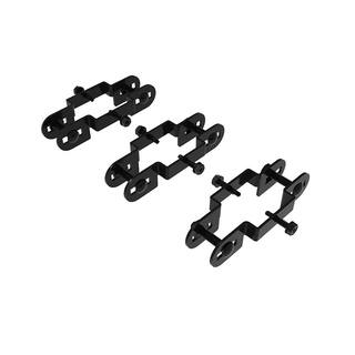 FORTRESS Versai Gloss Black Steel Fence Line Bracket (3-Pack) 718132204