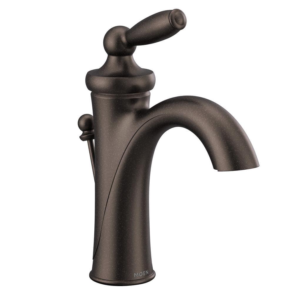 MOEN Brantford SingleHandle Single Hole HighArc Bathroom Faucet in Oil Rubbed Bronze