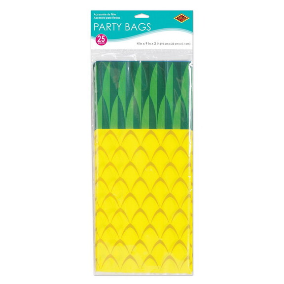 Beistle 52213 Pineapple Cello Bags  twist ties inc...