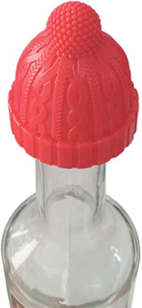 Cute Silicone Corks For Drinks And Wine Bottles (red)