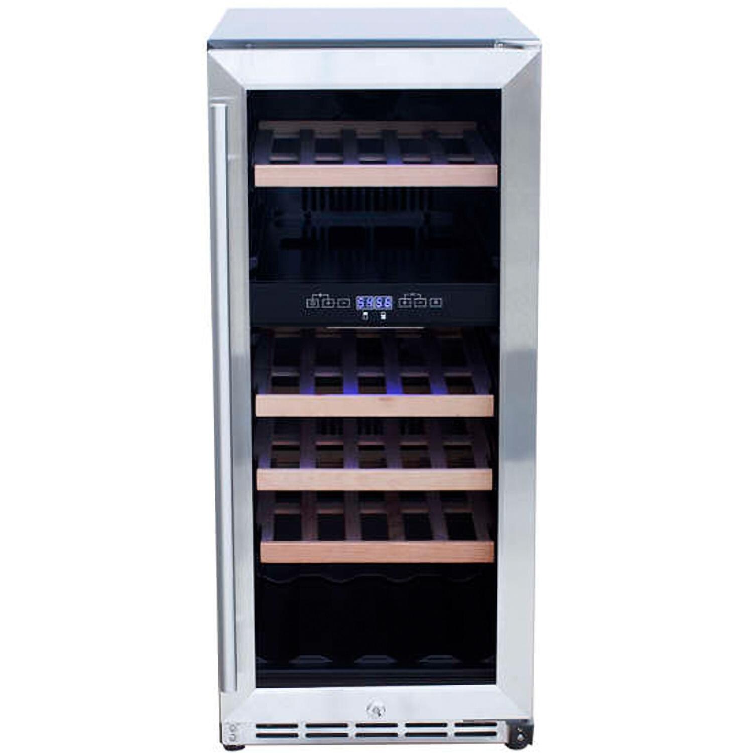 Summerset 15-Inch Outdoor Rated Dual Zone Wine Cooler