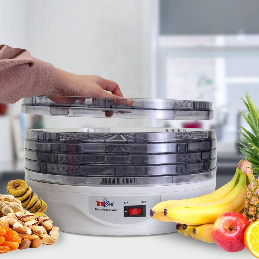 Total Chef Countertop Food Dehydrator 5-Tray Food Dryer for Fruit Snacks Jerky Dog Treats Herbs TCFD-05