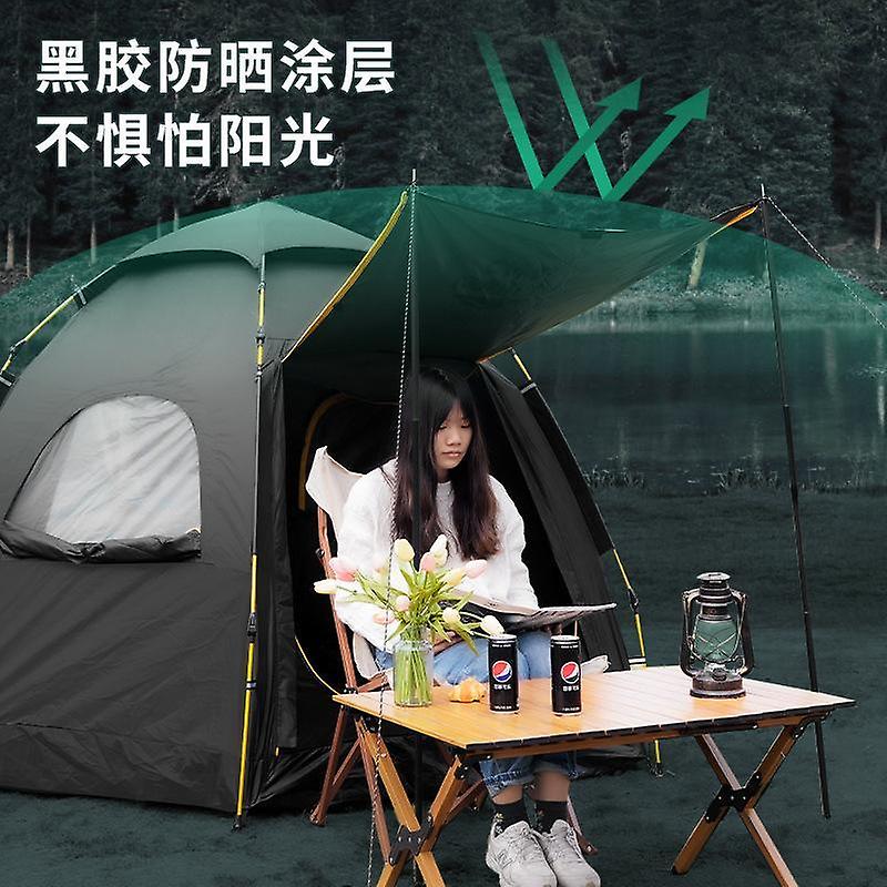 Outdoor automatic quick open sun protection rain multi double canopy beach camping tent