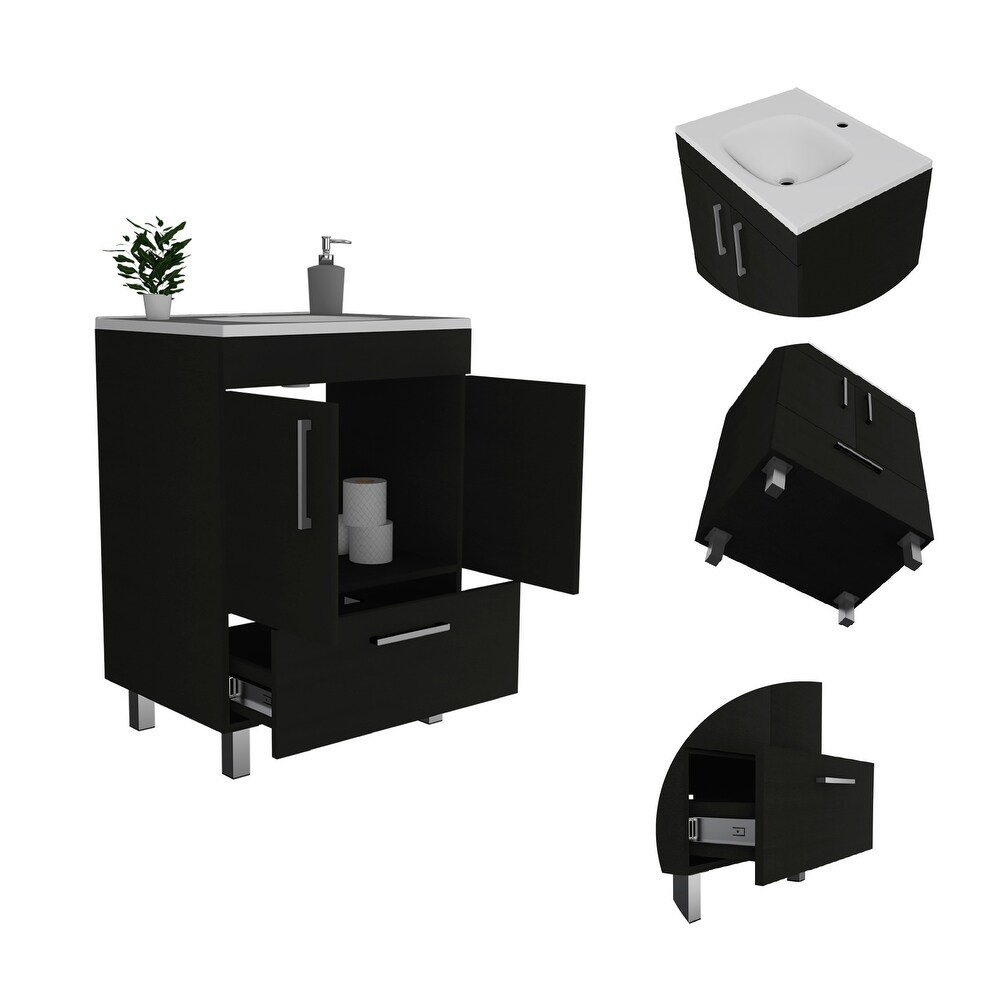 2 Door Rectangle Single Bathroom Vanity