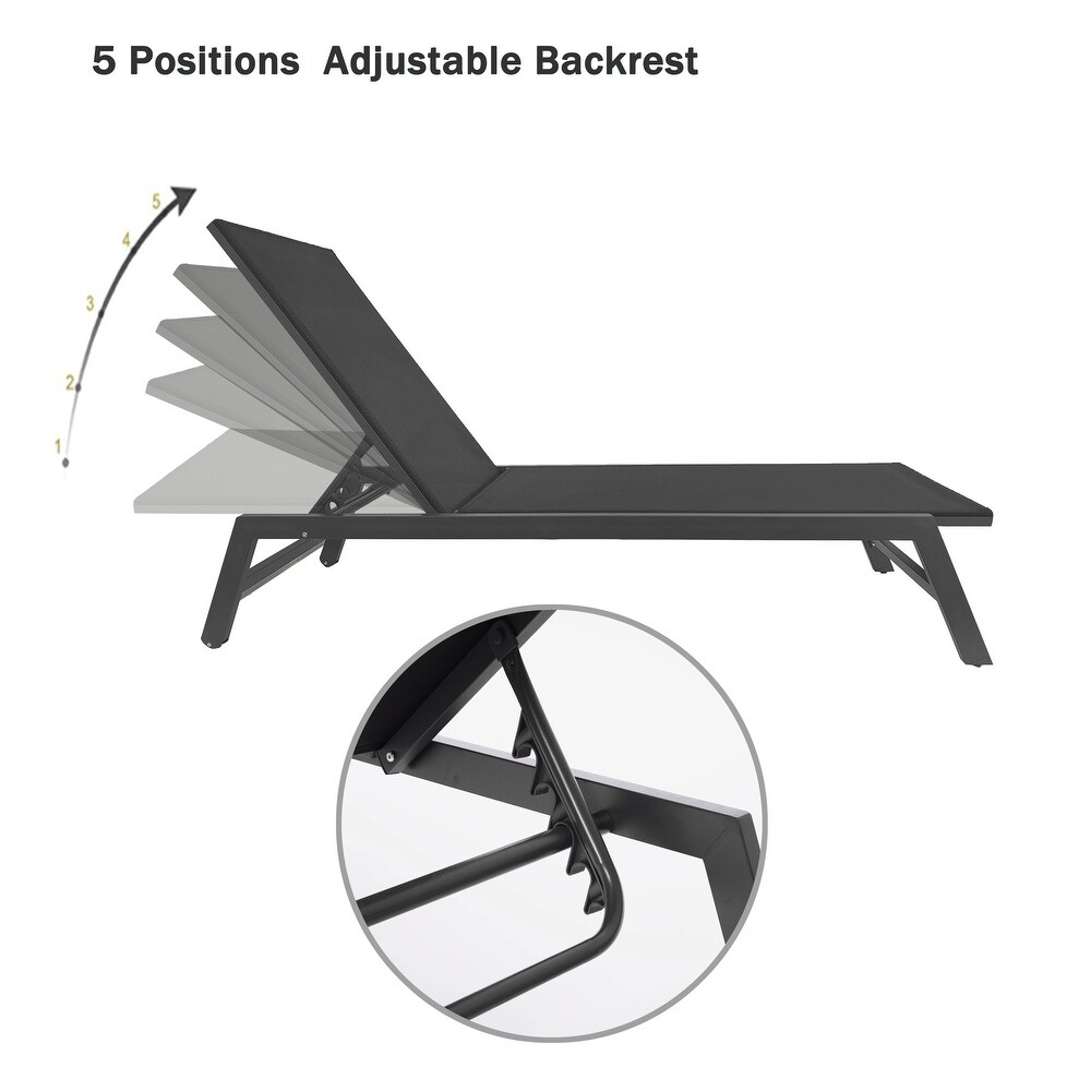 Outdoor 4 Pcs Set Chaise Lounge chairs