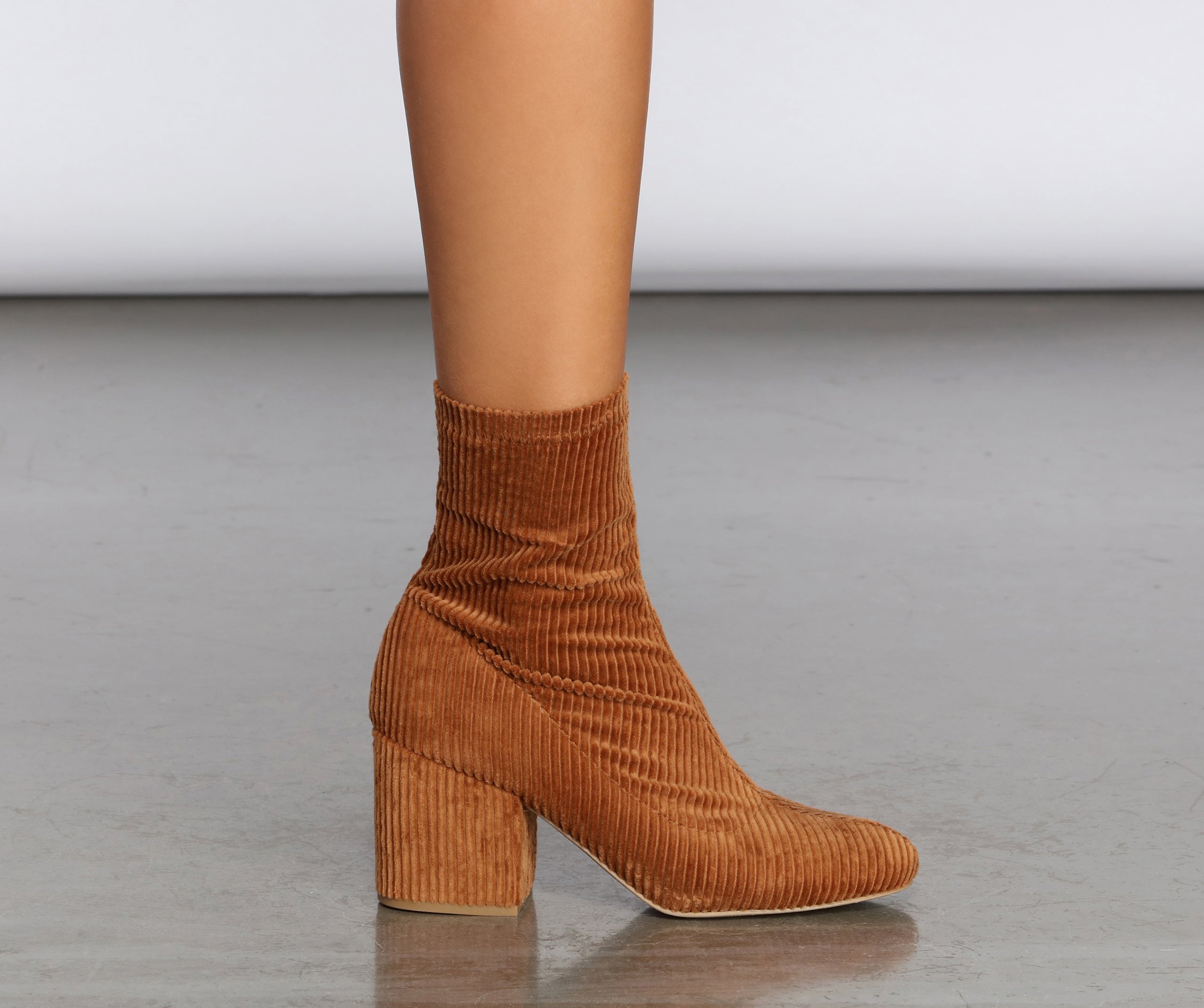 Corduroy Ankle Booties