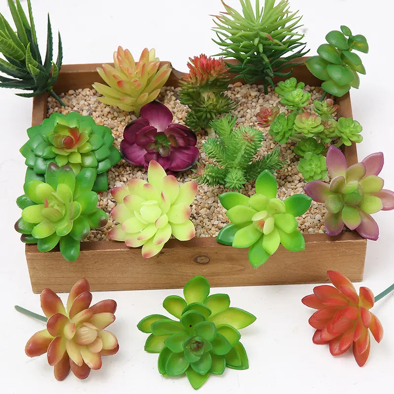 Wholesale Artificial Succulent Plants Simulation Flower Grass Garden Home Landscape Decor Plastic Pvc Outdoor Deck Supplies