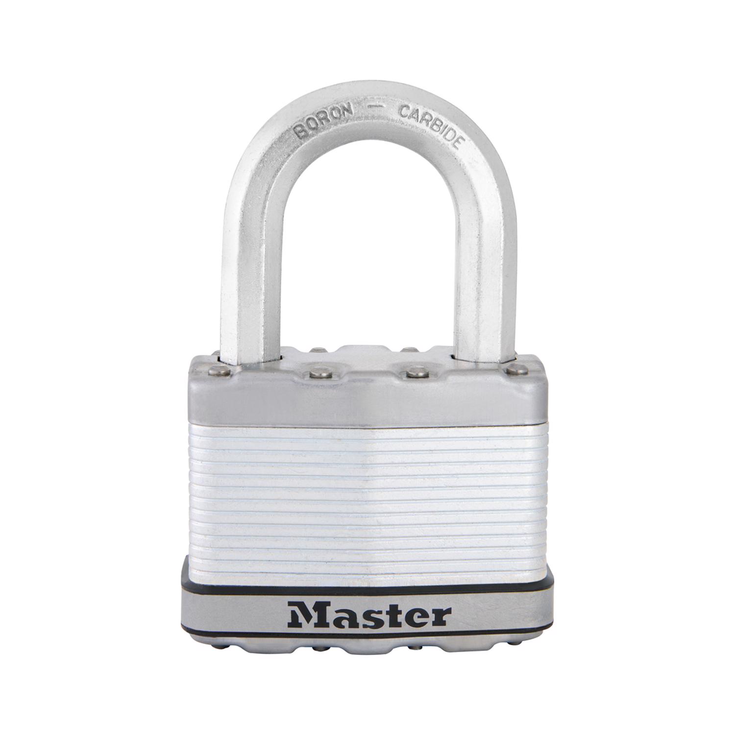 Master Lock Magnum 2 in. H X 1-1/4 in. W X 2-1/2 in. L Steel Dual Ball Bearing Locking Padlock Keyed