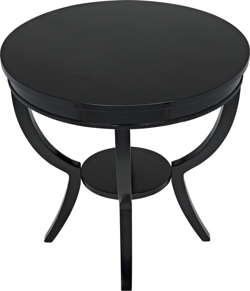 Scheffield Round End Table   Transitional   Side Tables And End Tables   by HedgeApple  Houzz