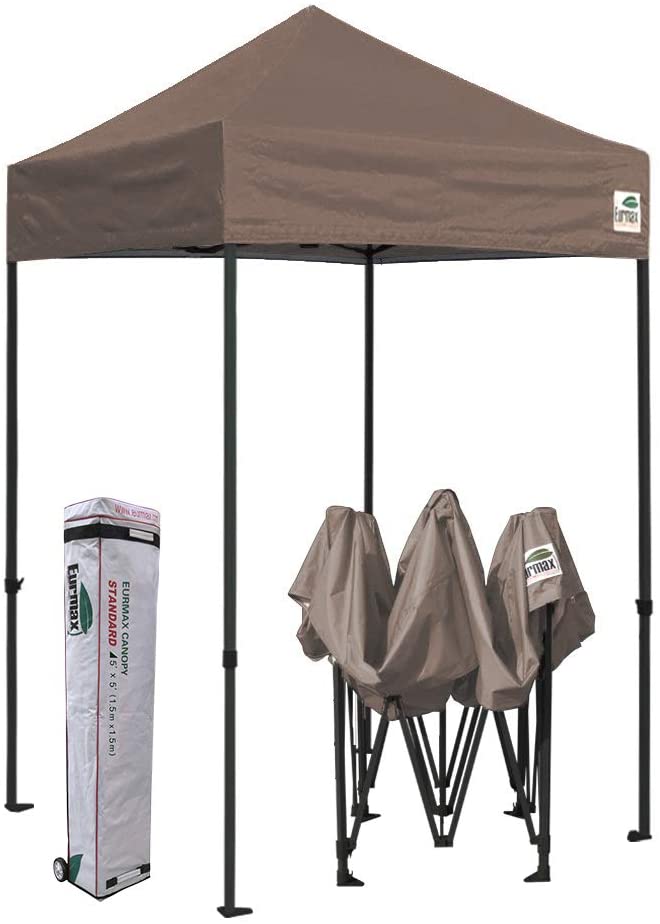 Eurmax 5x5 Pop up Canopy Outdoor Heavy Duty Tent,Cocoa