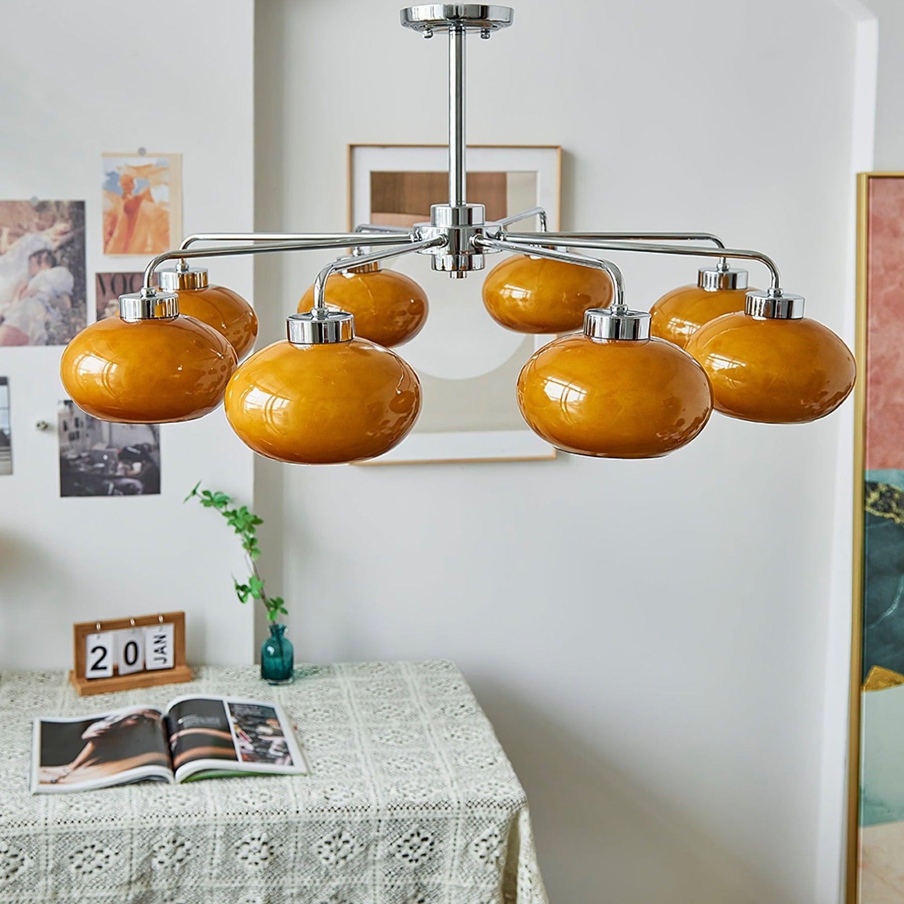 Oval Persimmon Chandelier