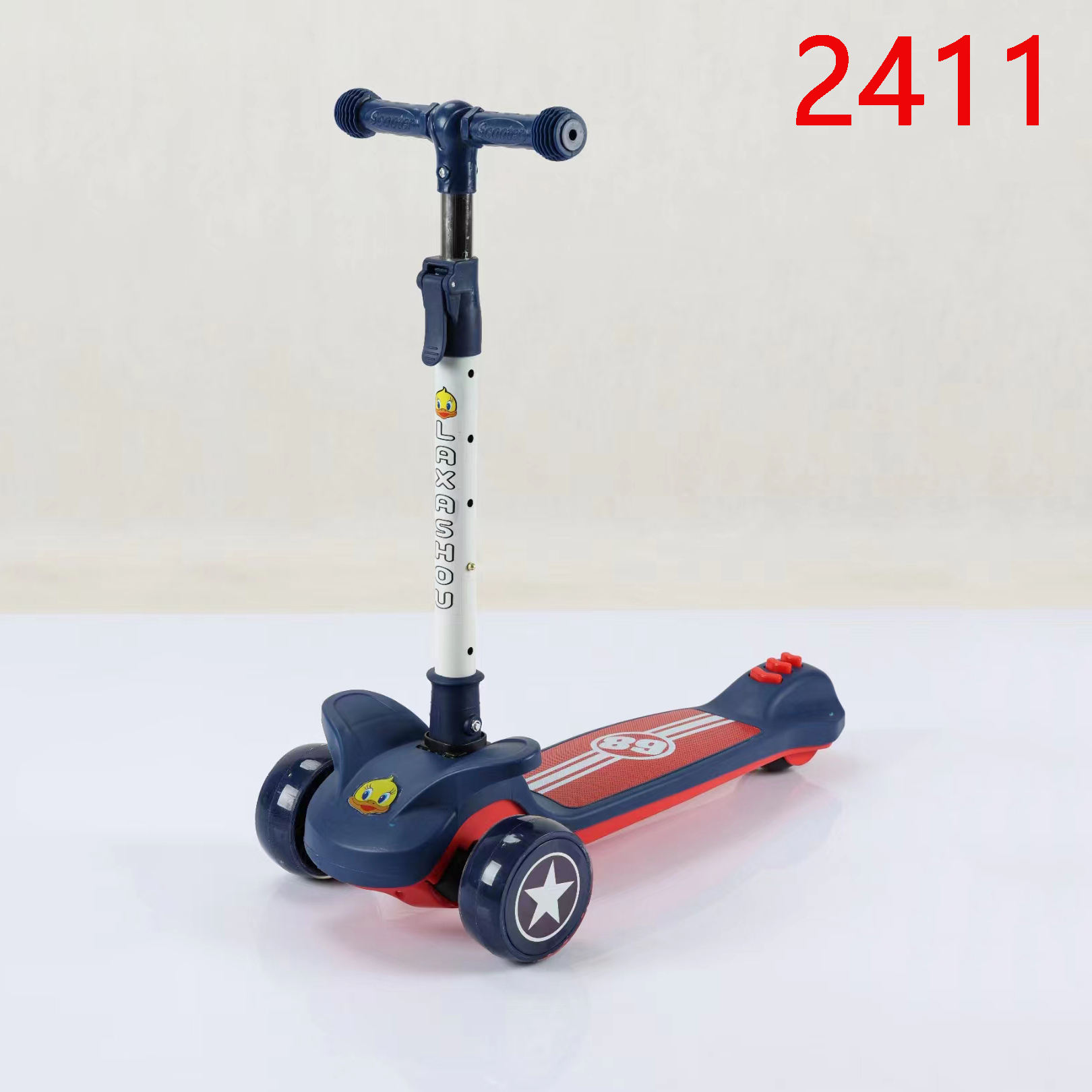 led flash wheel ride bike kids scooter toys