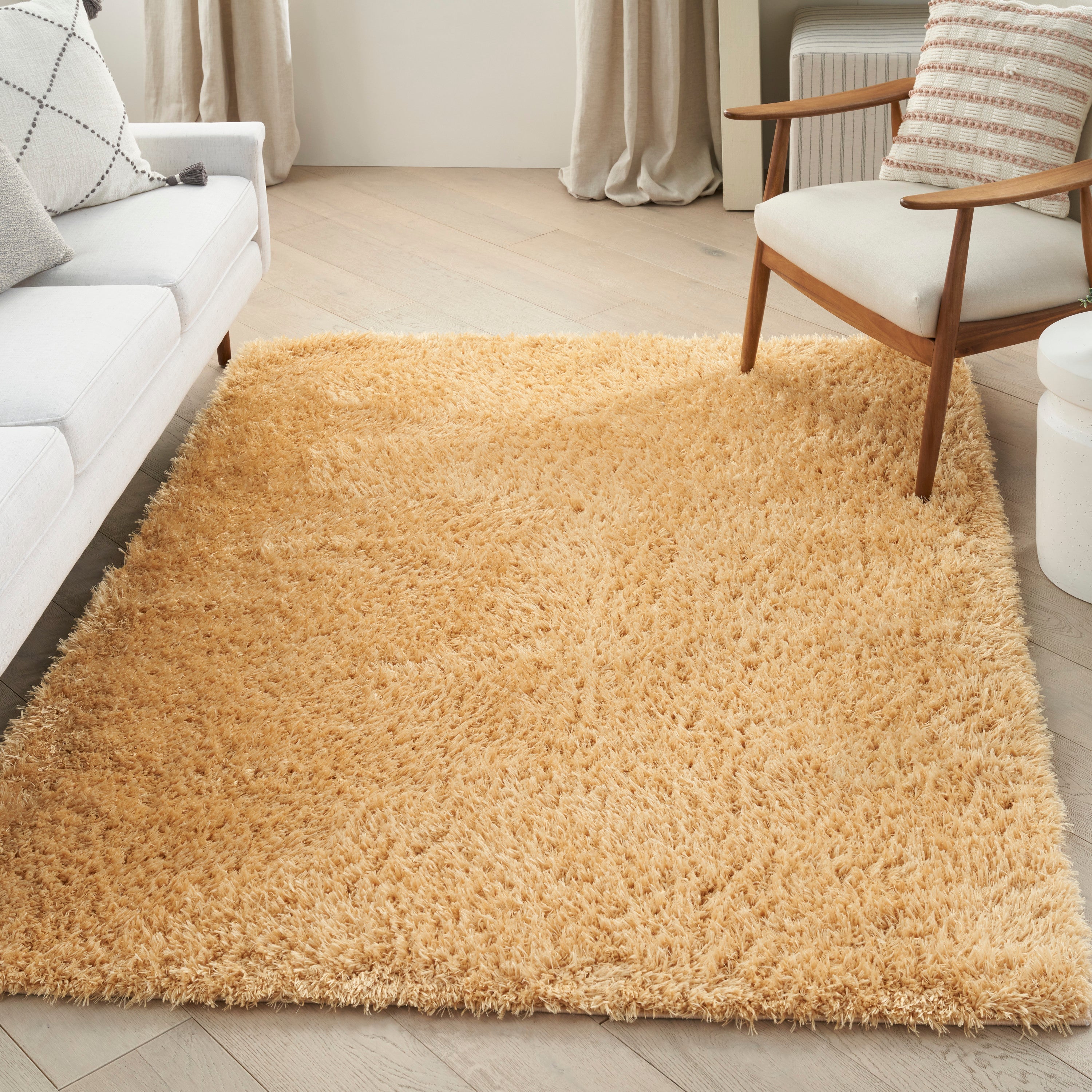 Lush Shag Gold Rug