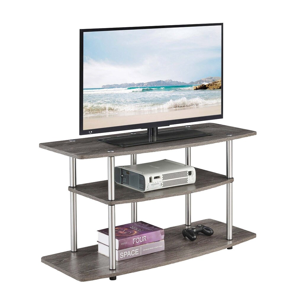 Convenience Concepts Designs2Go No Tools 46 inch 3 Tier Wide TV Stand